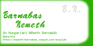 barnabas nemeth business card