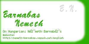 barnabas nemeth business card